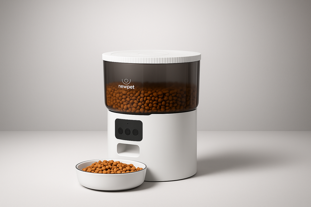 Alimentador automático para pets com sombras