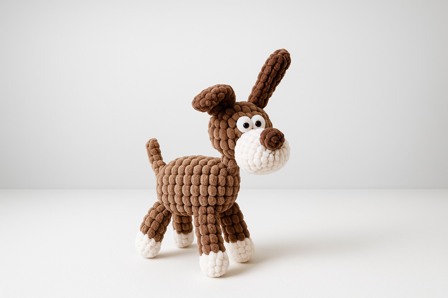 Brinquedo de crochê para cachorro com sombra