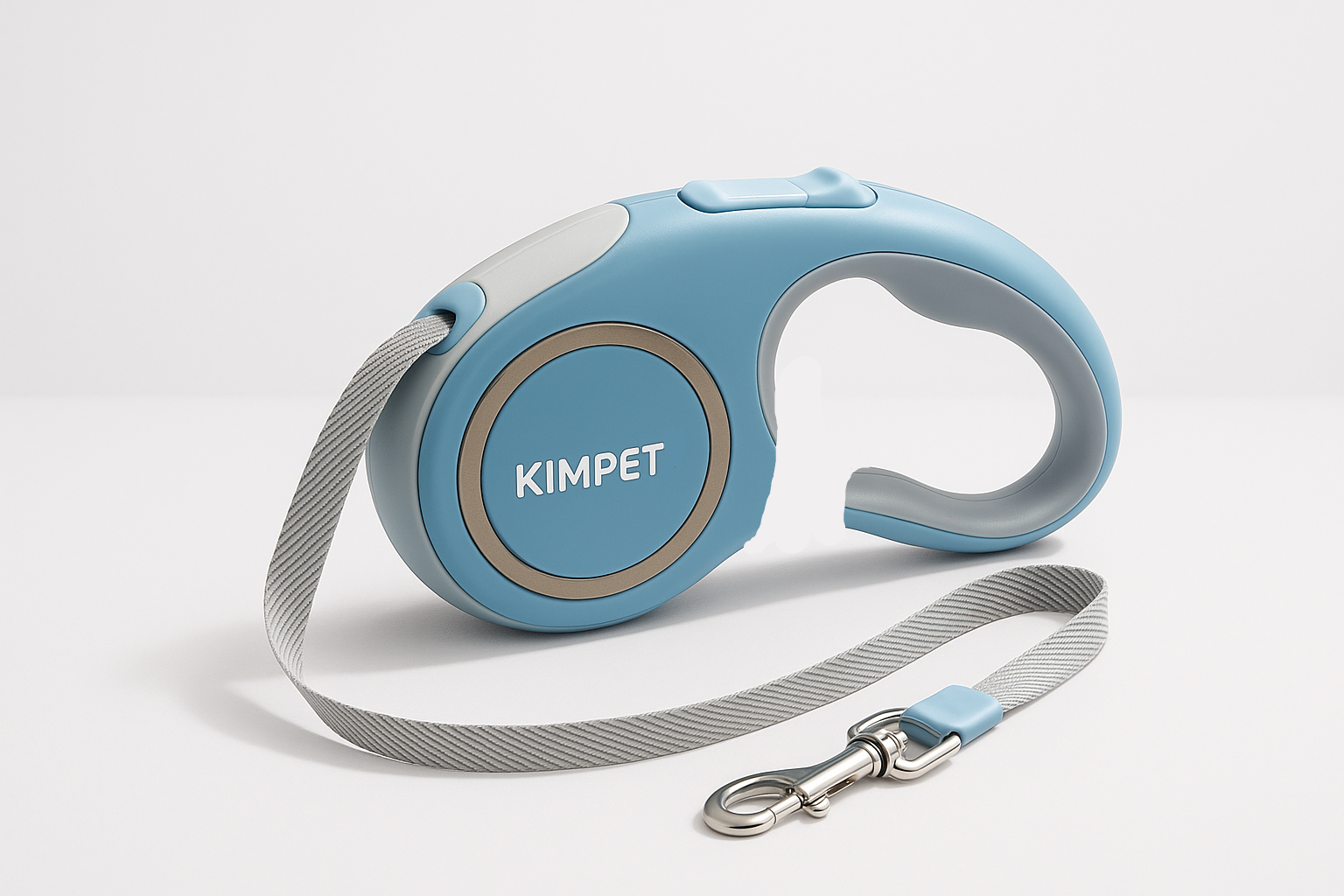 Guia retrátil KIMYPET azul com sombra