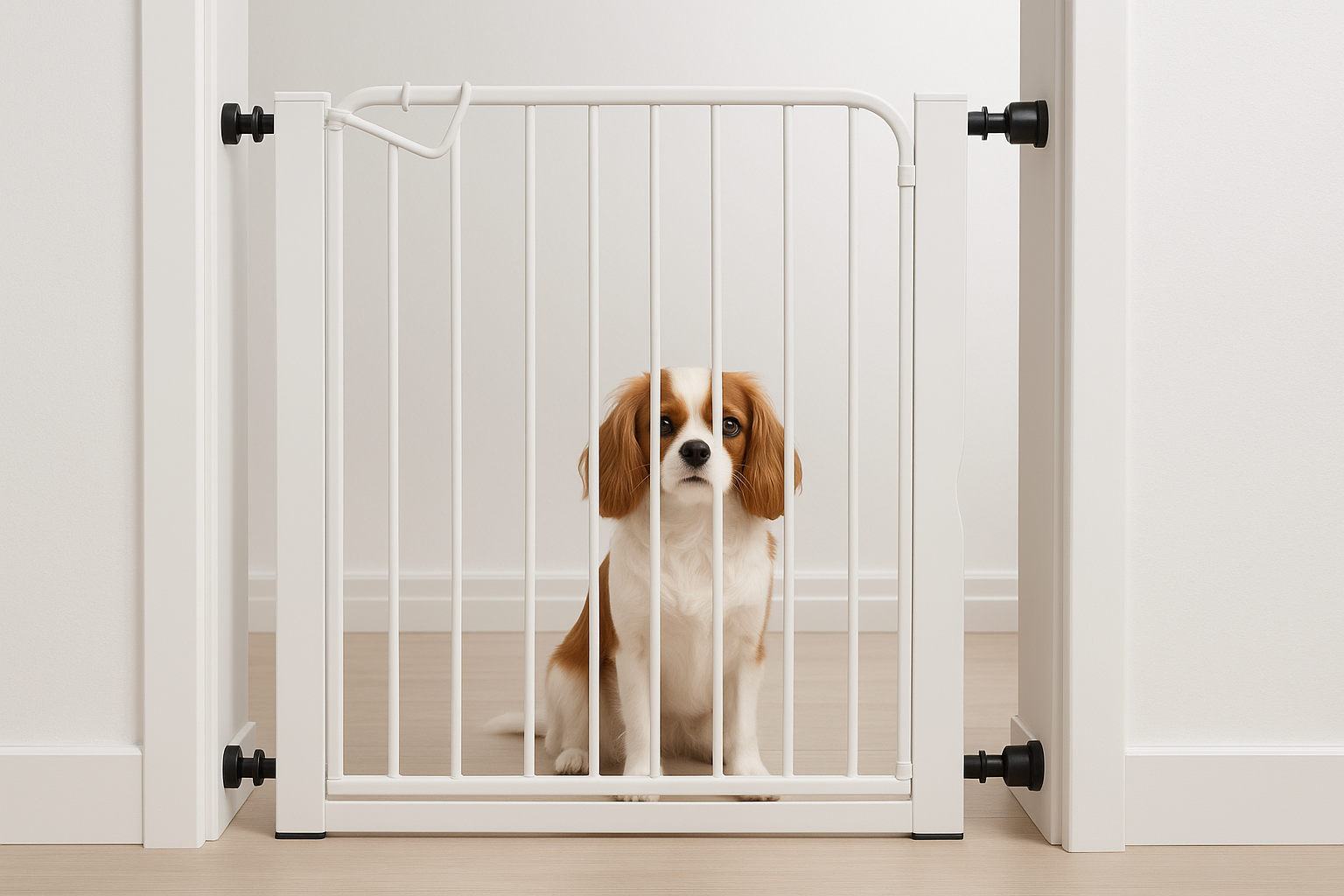 Portinha de proteção para cães em funcionamento